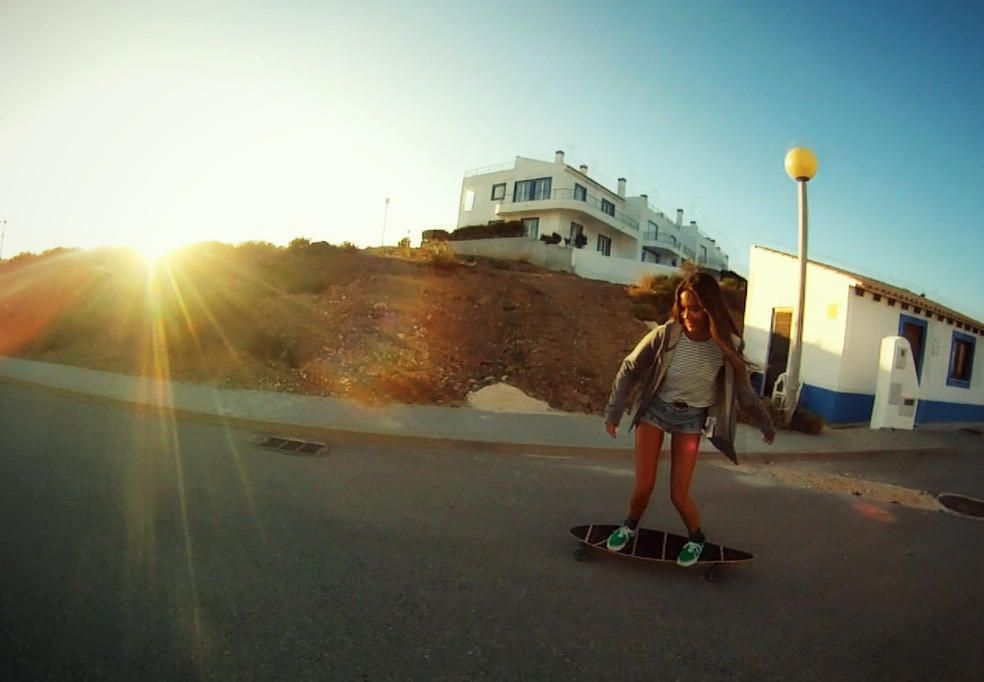 Patinaje, otra de sus pasiones.