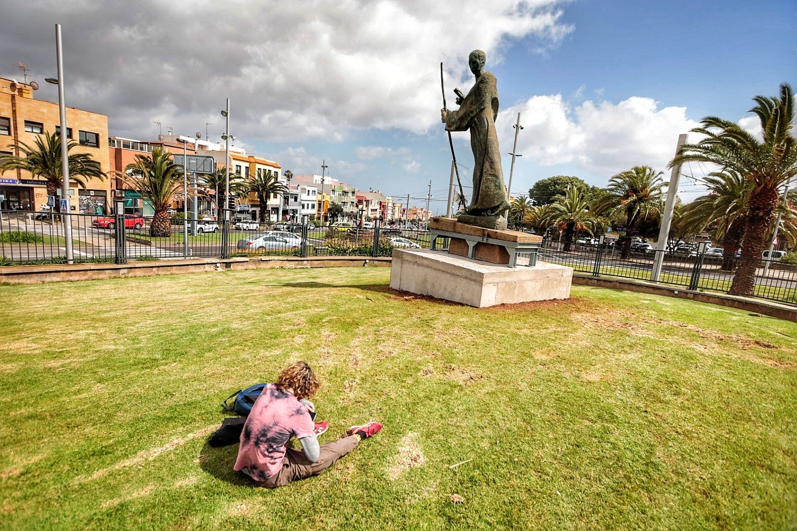 Nueva ubicación de la escultura del Padre Anchieta en el Campus Central de la Universidad de La Laguna