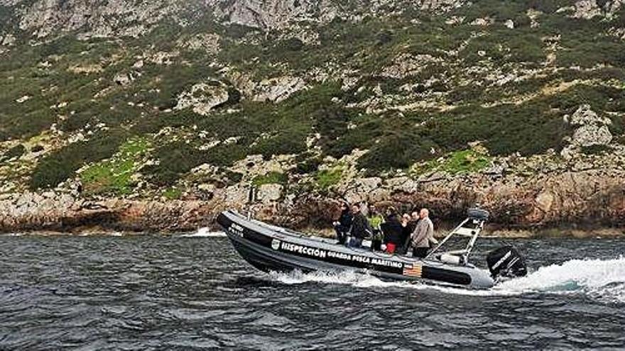 Imagen de archivo de la visita institucional a la nueva Reserva Marina de sa Punta de sa Creu, en la Mola.