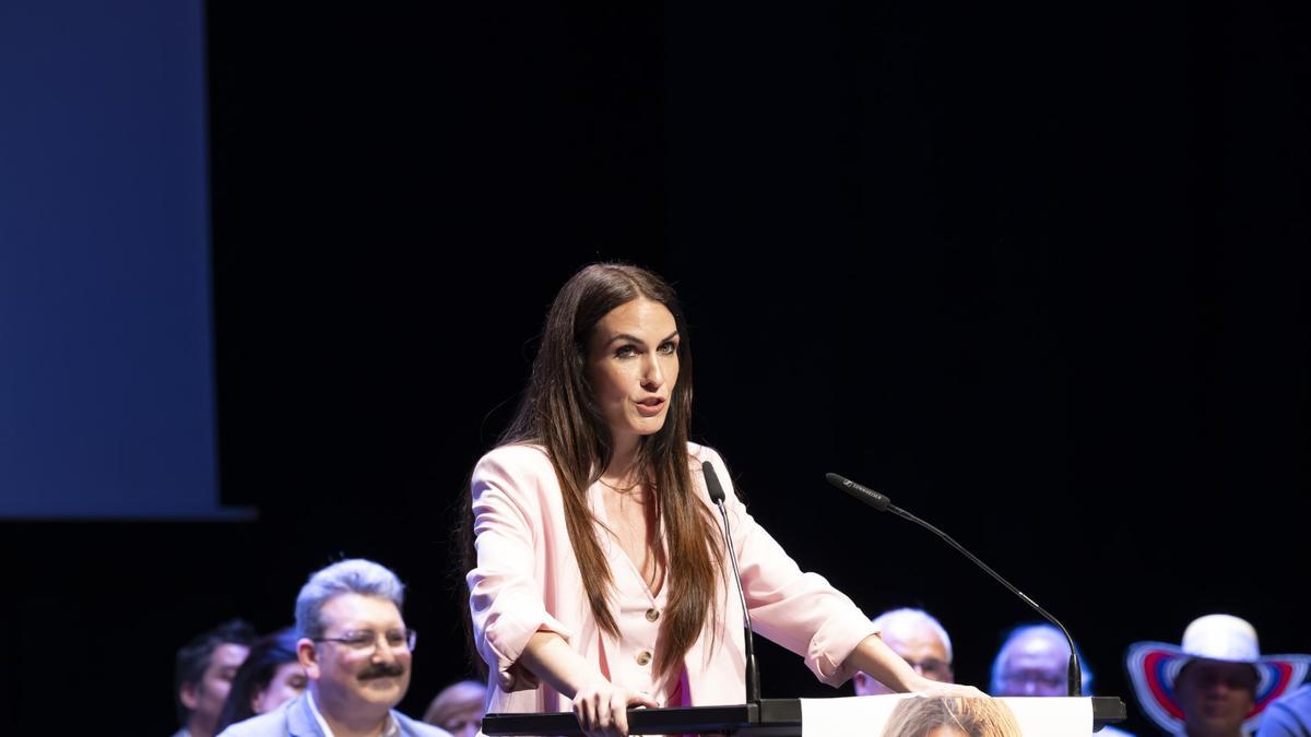 Bárbara Soler durante el acto del Centro Cultural Virgen del Carmen