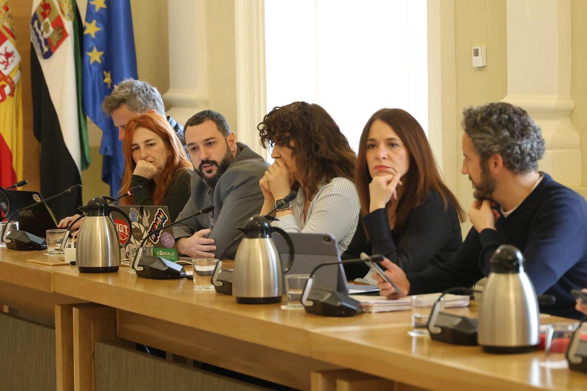 El Grupo Socialista durante el pleno.