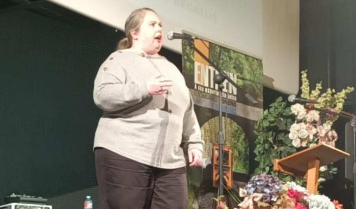 Lorena Corripio, durante su actuación en el concurso. | LNE