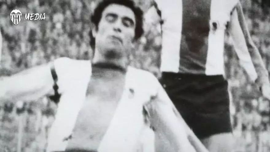 Darío Felman en el homenaje a la las leyendas del centenario del Valencia CF