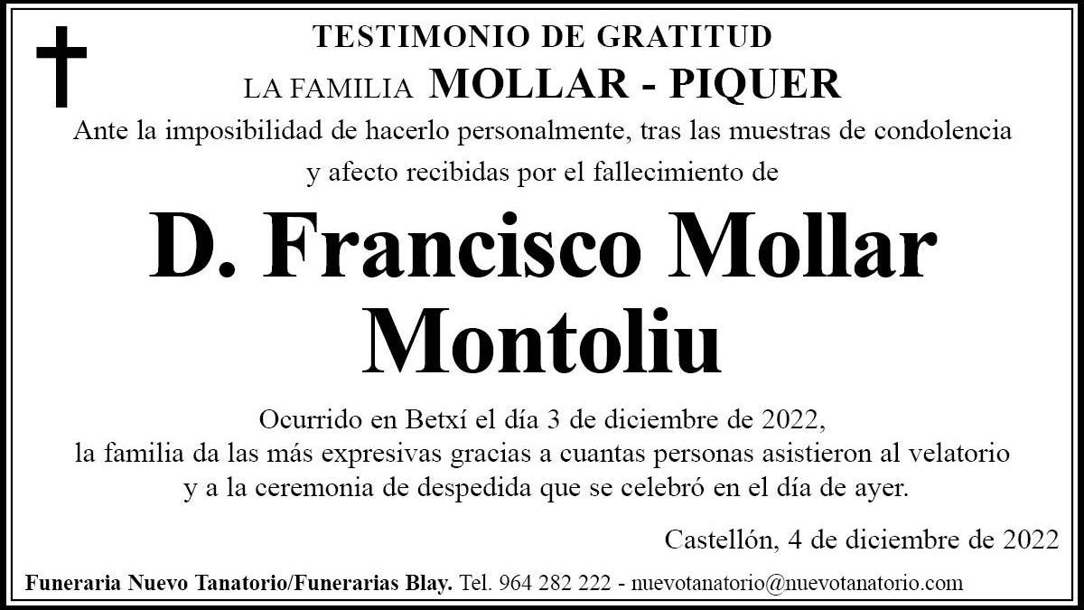 D. Francisco Mollar Montoliu