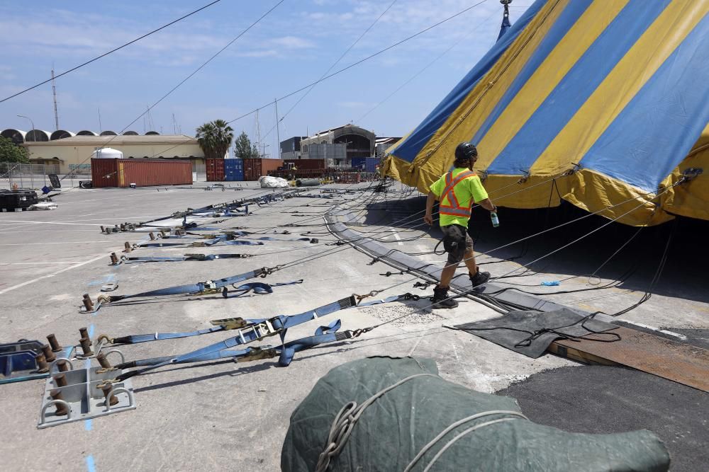 El Cirque du Soleil levanta la Gran Carpa que acogerá el espectáculo ''Kooza''