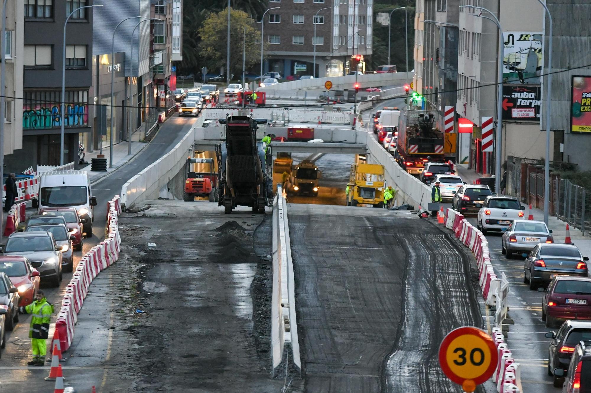 Últimas obras antes de abrir el túnel de Sol y Mar