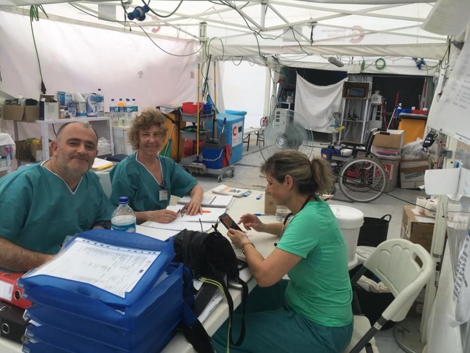 El enfermero de La Aparecida forma parte del equipo STARS del Gobierno de España de respuesta rápida en hospital de campaña a catástrofes. Imágenes del reconocimiento y de la labor en Mozambique.