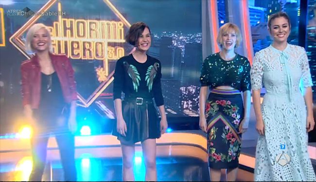 Ana Fernánez, Nadia de Santiago, Maggie Civantos y Blanca Suárez en 'El Hormiguero'