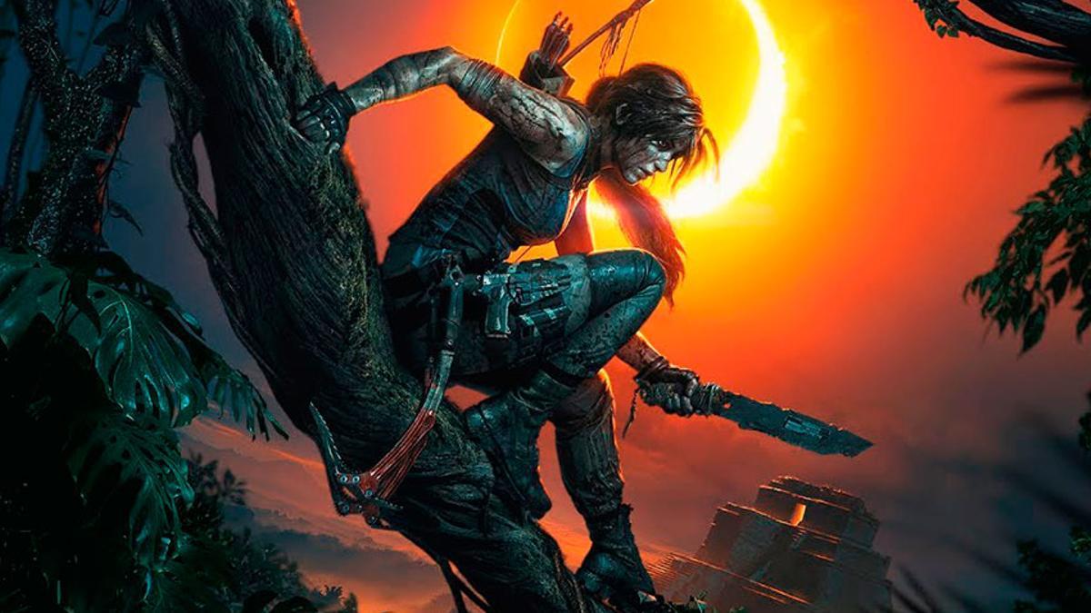 Una imagen de u videojuego de Tomb Raider.