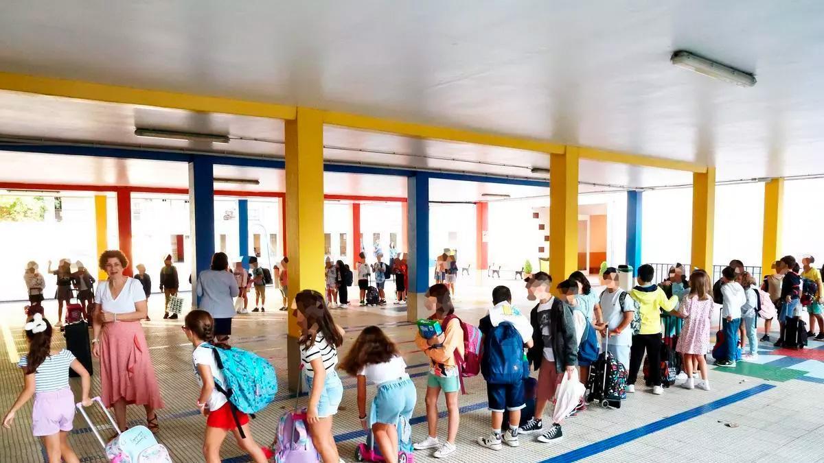 Alumnos de un colegio público de Vigo, en imagen de archivo.