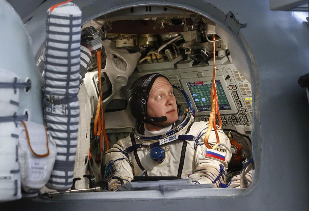 Crew member of the International Space Station ...