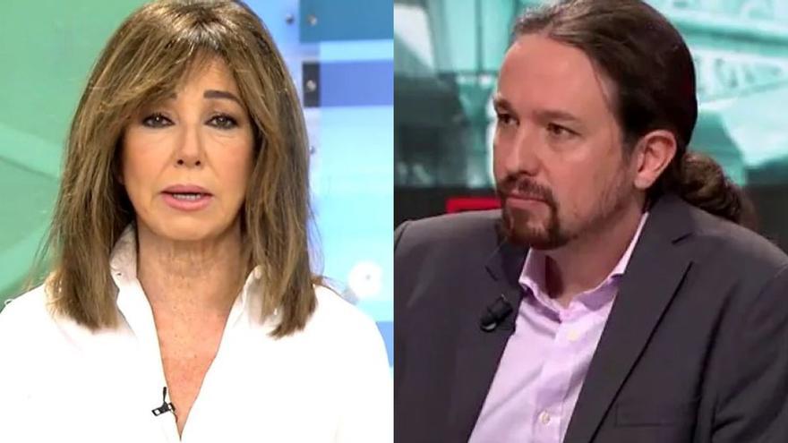 Ana Rosa Quintana y Pablo Iglesias.