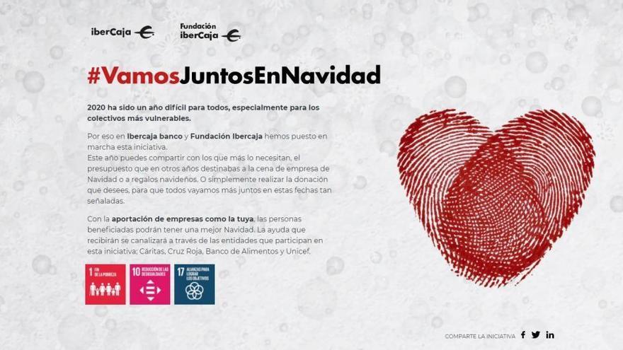 La Cámara de Comercio de Badajoz apoya la iniciativa ‘Vamos es ir siempre juntos, también en Navidad’, de Ibercaja y su fundación
