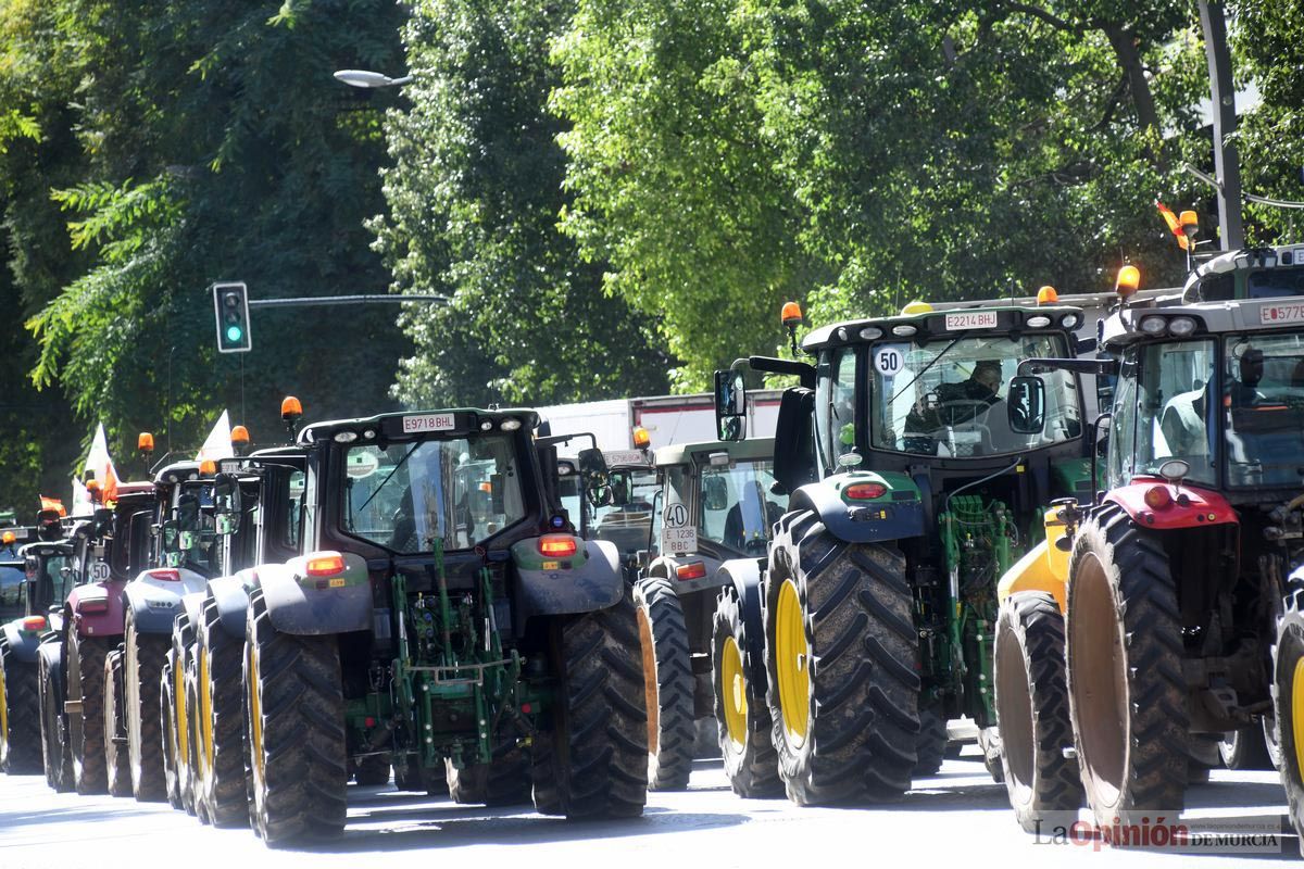 Miles de agricultores y ganaderos toman las calles de Murcia