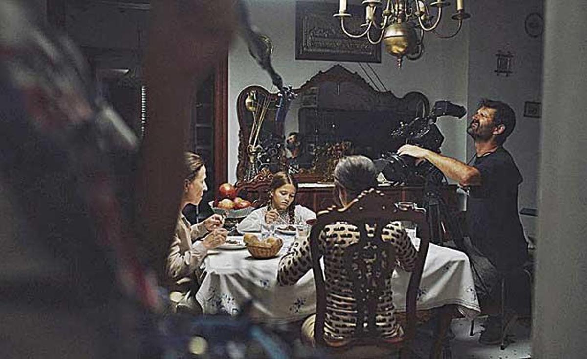 Un momento del rodaje del nuevo corto de Marga MeliÃ .