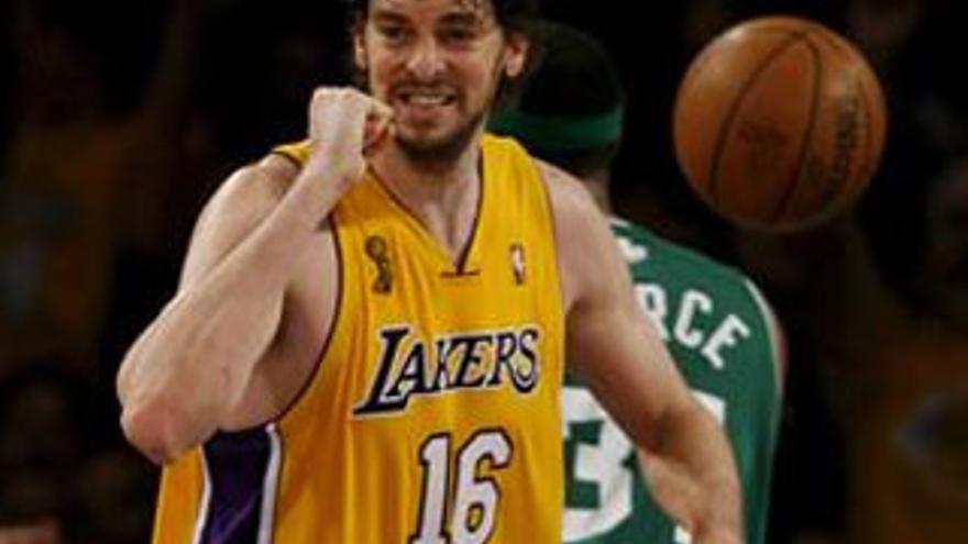 Victoria de los Lakers en el tercer partido de la final frente a los Celtics