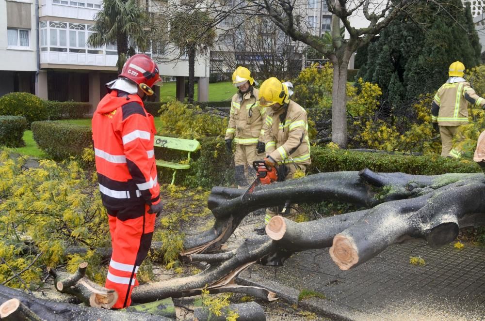 Las imágenes del temporal en A Coruña este sábado