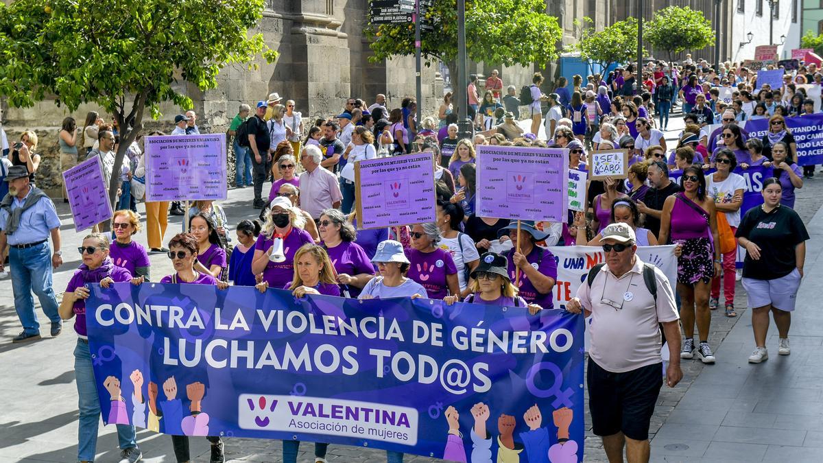 Marcha del 25N en Las Palmas de Gran Canaria.