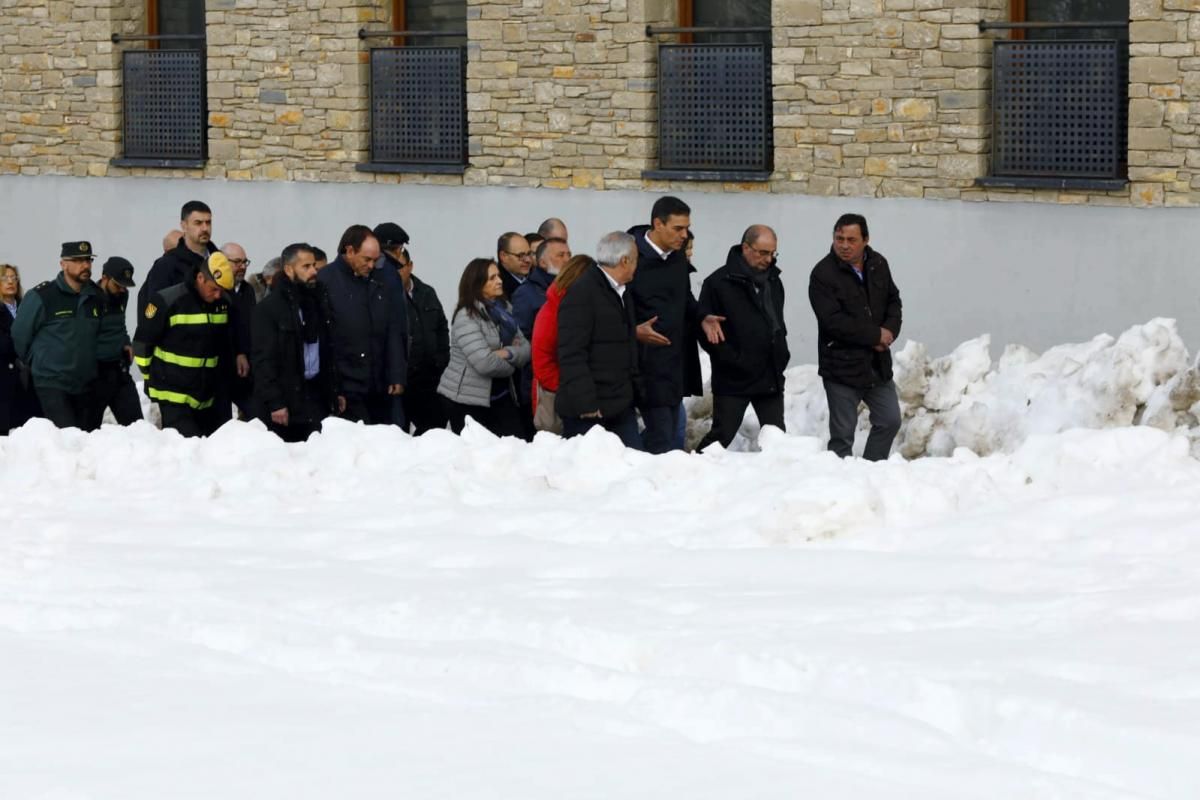 Pedro Sánchez en su visita a Teruel