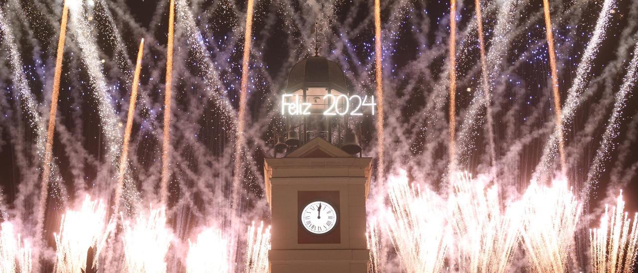 La llegada de 2024 en la Puerta del Sol