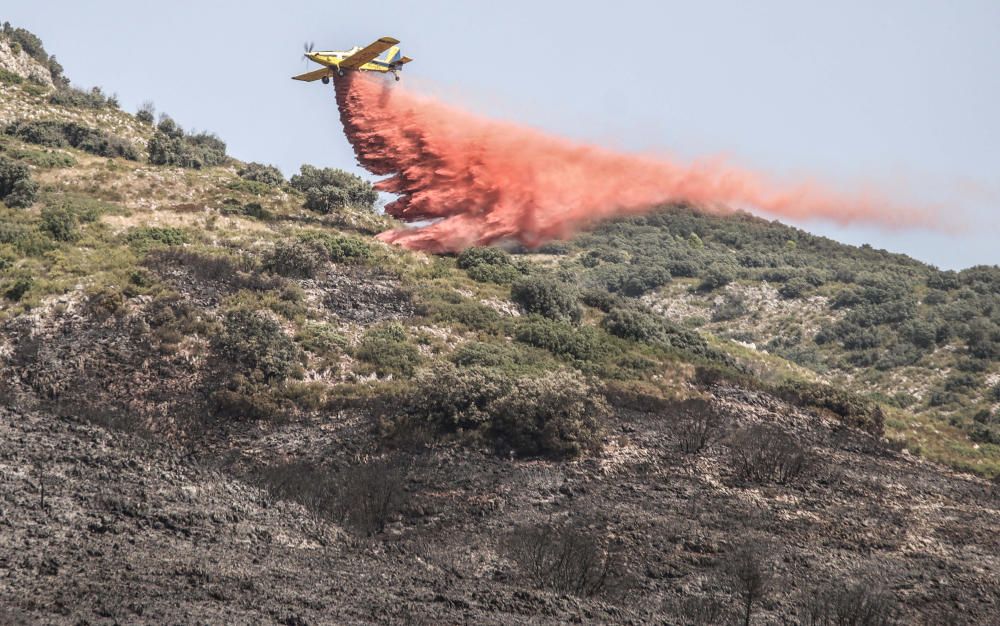 Incendio en la Vall de Gallinera