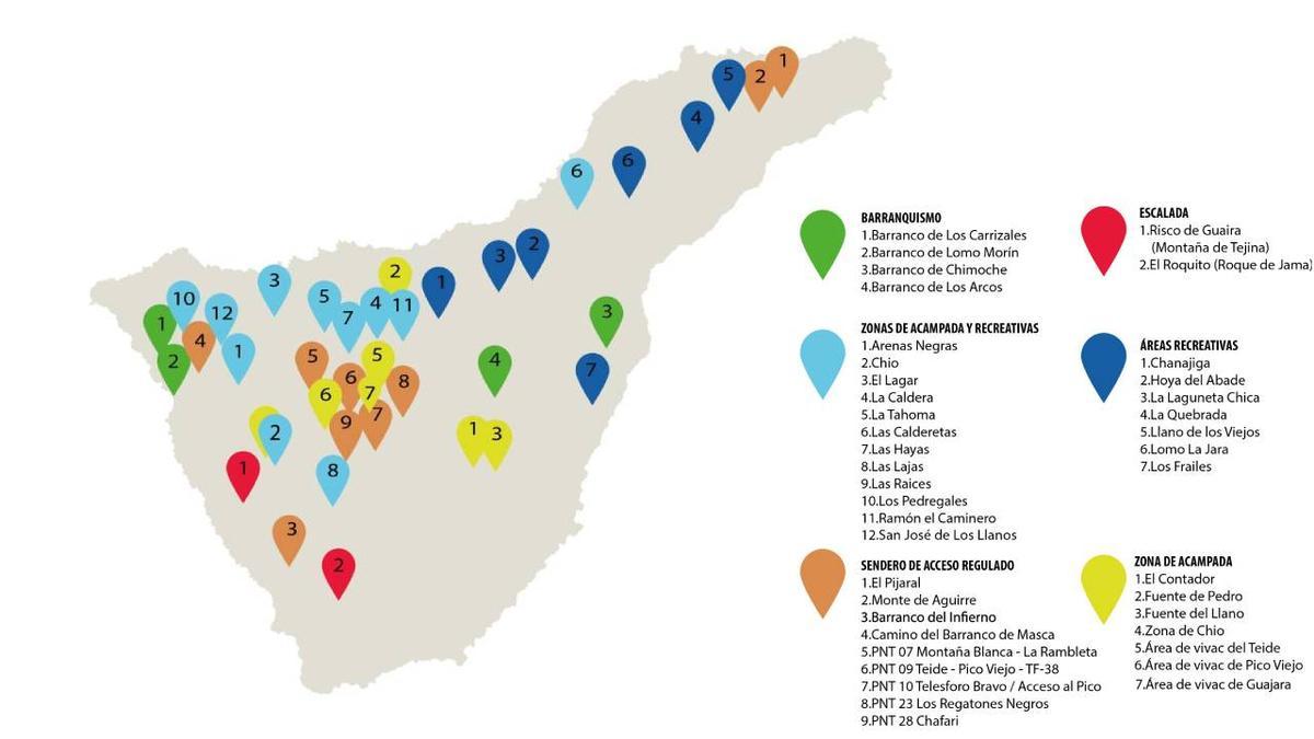 Los 41 espacios naturales de la Isla con restricciones de acceso