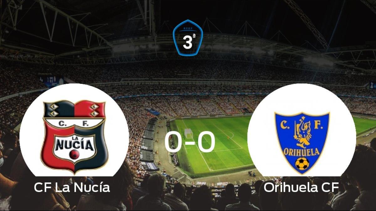 Reparto de puntos entre La Nucía y el Orihuela, el marcador final fue de 0-0