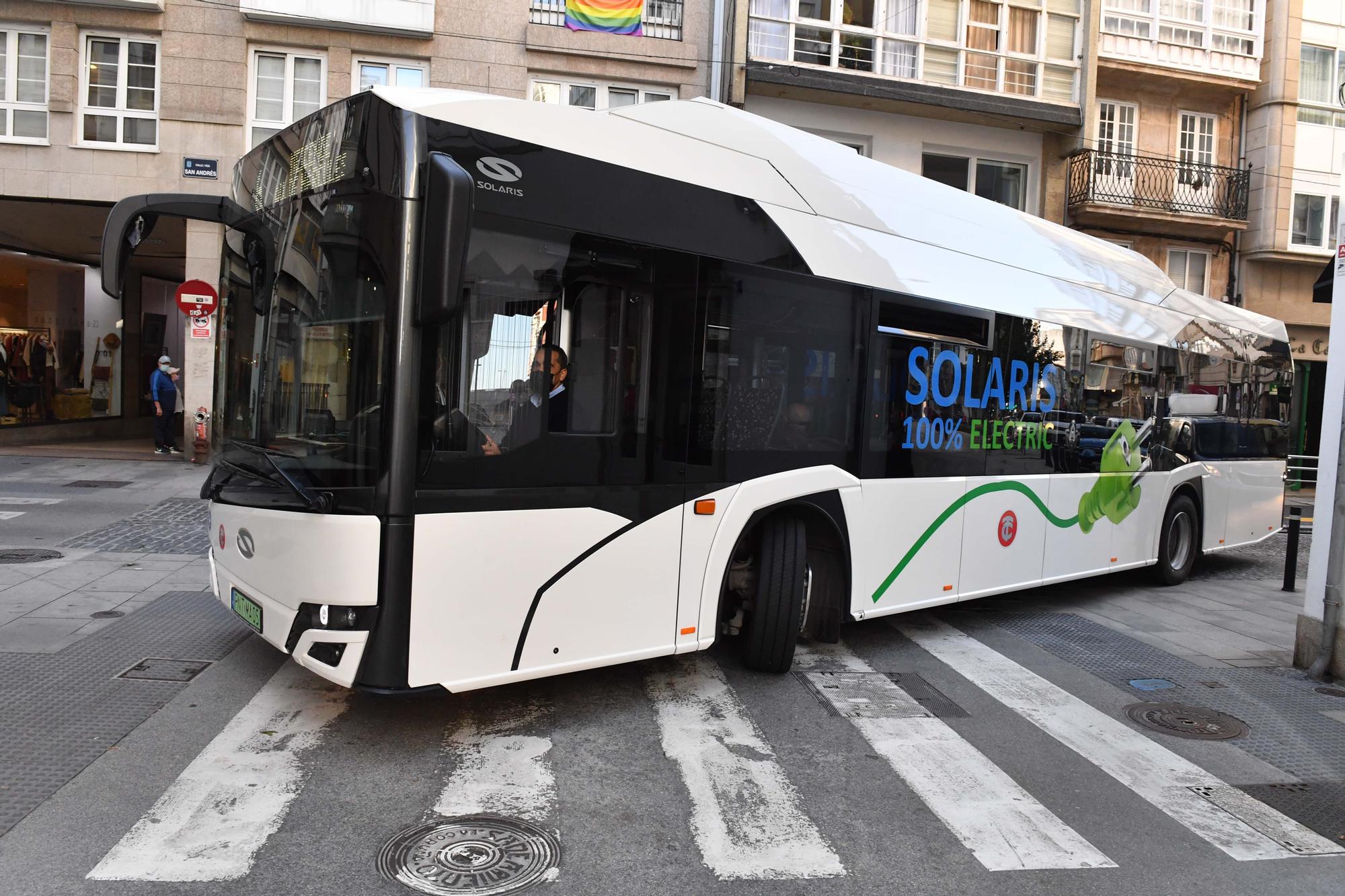 Tranvías prueba un autobús eléctrico