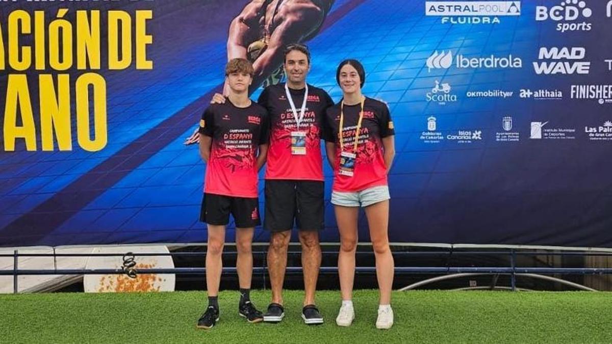 Martí Soca i Abril Subirana, amb el seu entrenador
