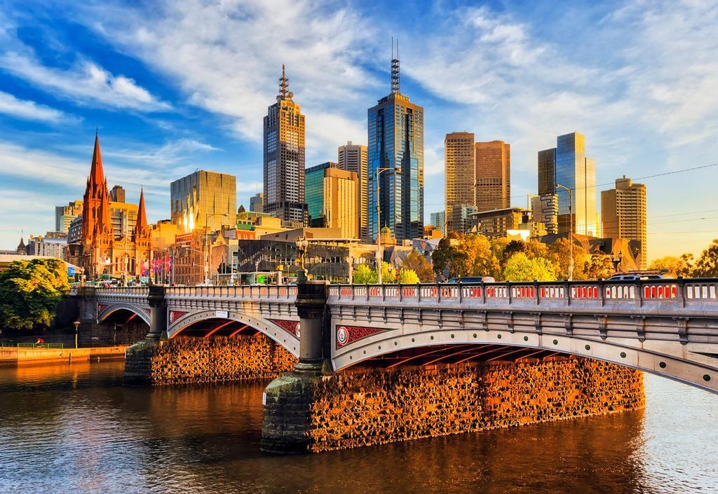 Puente de Melbourne al amanecer