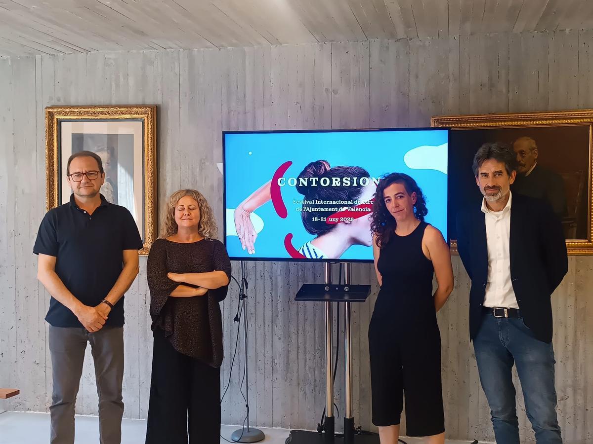 Fabra, Clavel, Ordóñez y Moreno, durante la presentación del festival Contorsions.