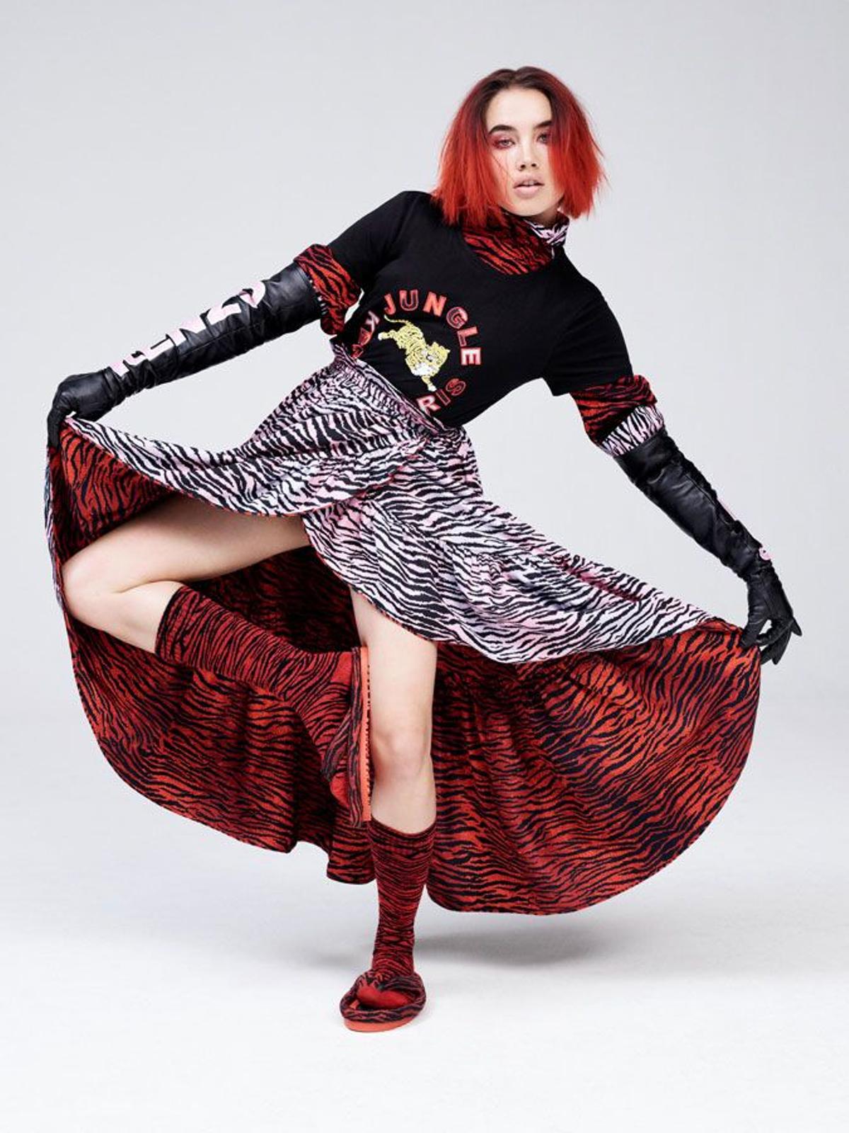 Colección Kenzo x H&amp;M: falda infinita