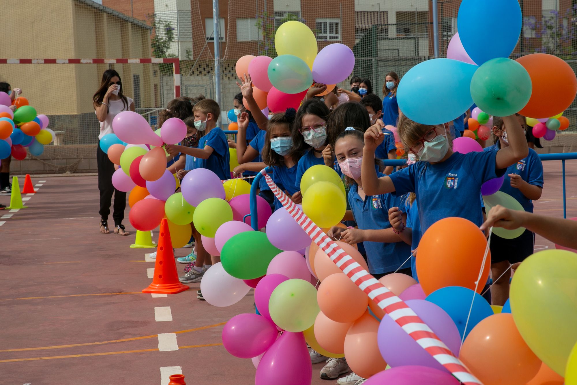 "Globotá" en el colegio Pedro Herrero en homenaje a las Hogueras.