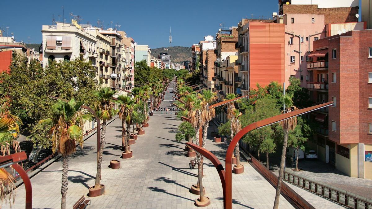 Rambla de Badal, barrio de Sants, Barcelona