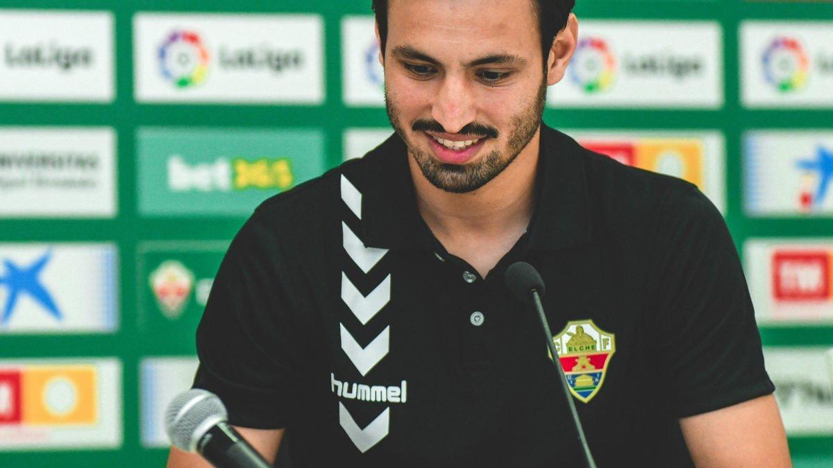 Juan Sánchez Miño, este jueves, en la sala de Prensa del estadio Martínez Valero