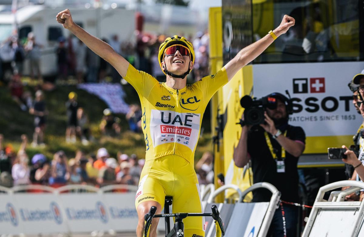 Pogacar, en Plateau de Beille