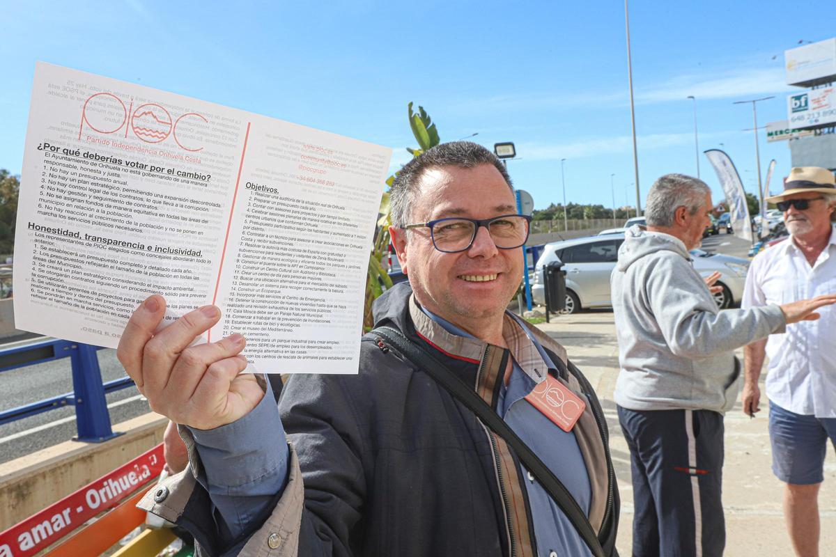 Ramón Fuster, número uno en la lista de candidatos del PIOC a la Alcaldía de Orihuela