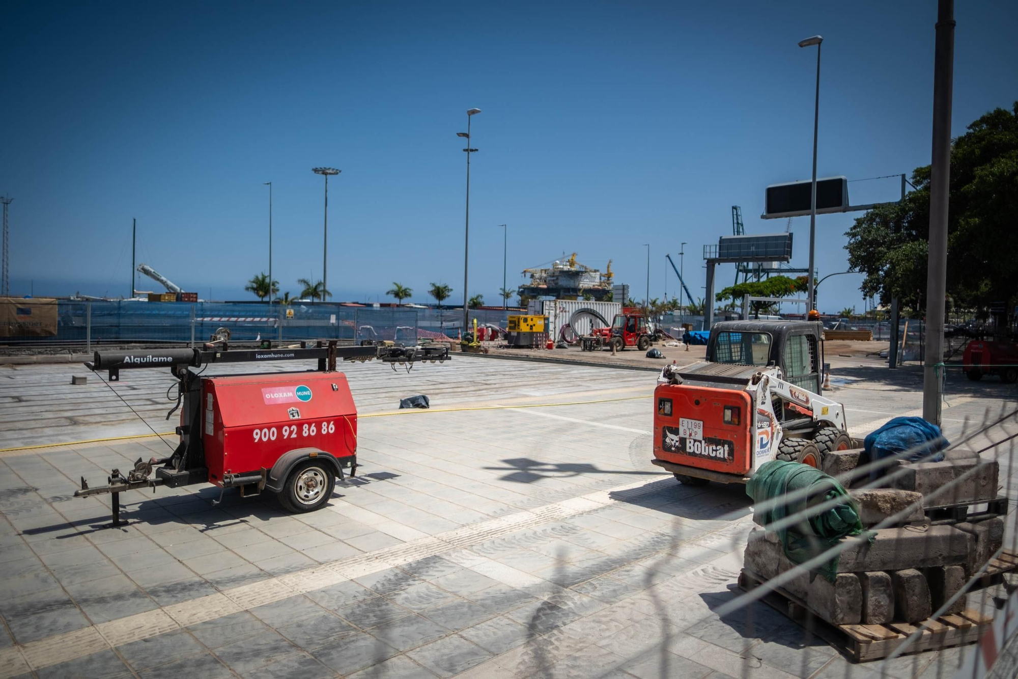 Obras en la avenida Marítima de Santa Cruz de Tenerife