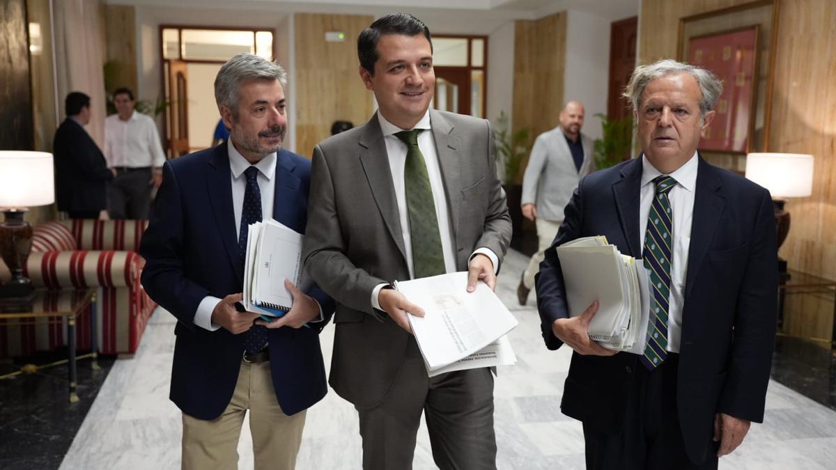 Miguel Ángel Torrico, José María Bellido y Salvador Fuentes.