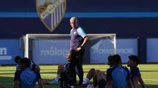 Primer día de la vuelta del Málaga CF al fútbol profesional