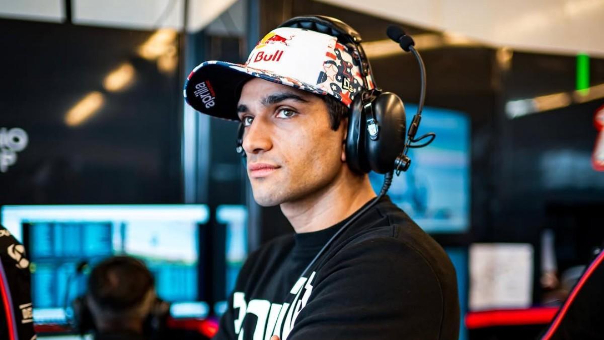 Martín visitó el box de Aprilia