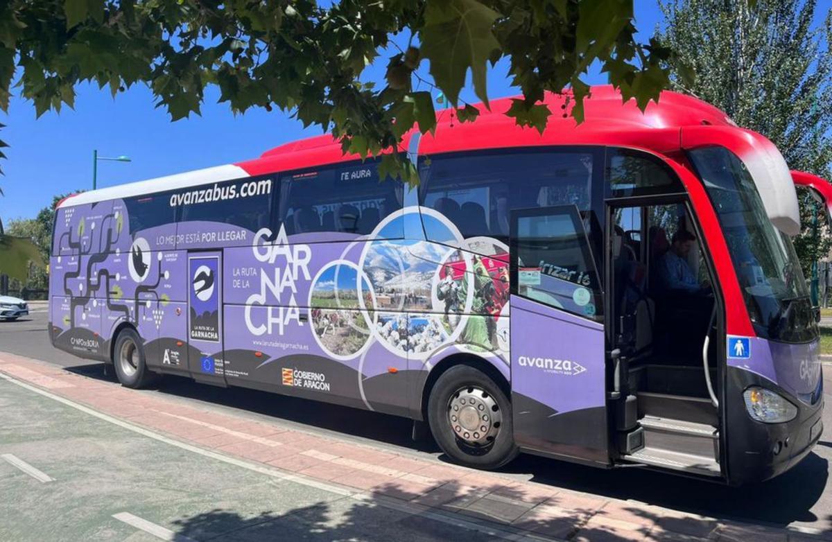El ‘Enobús’ recorre y se adentra en la Ruta de la Garnacha. |
