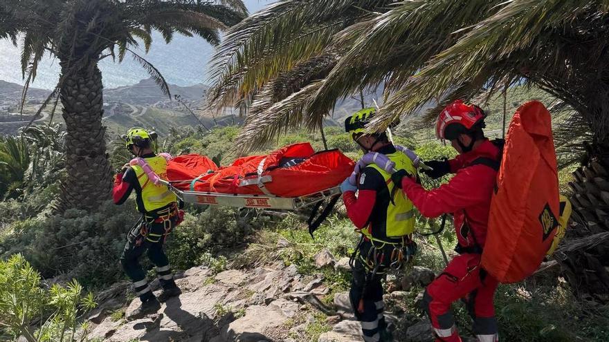 Rescatado un senderista herido tras sufrir una caída en La Gomera