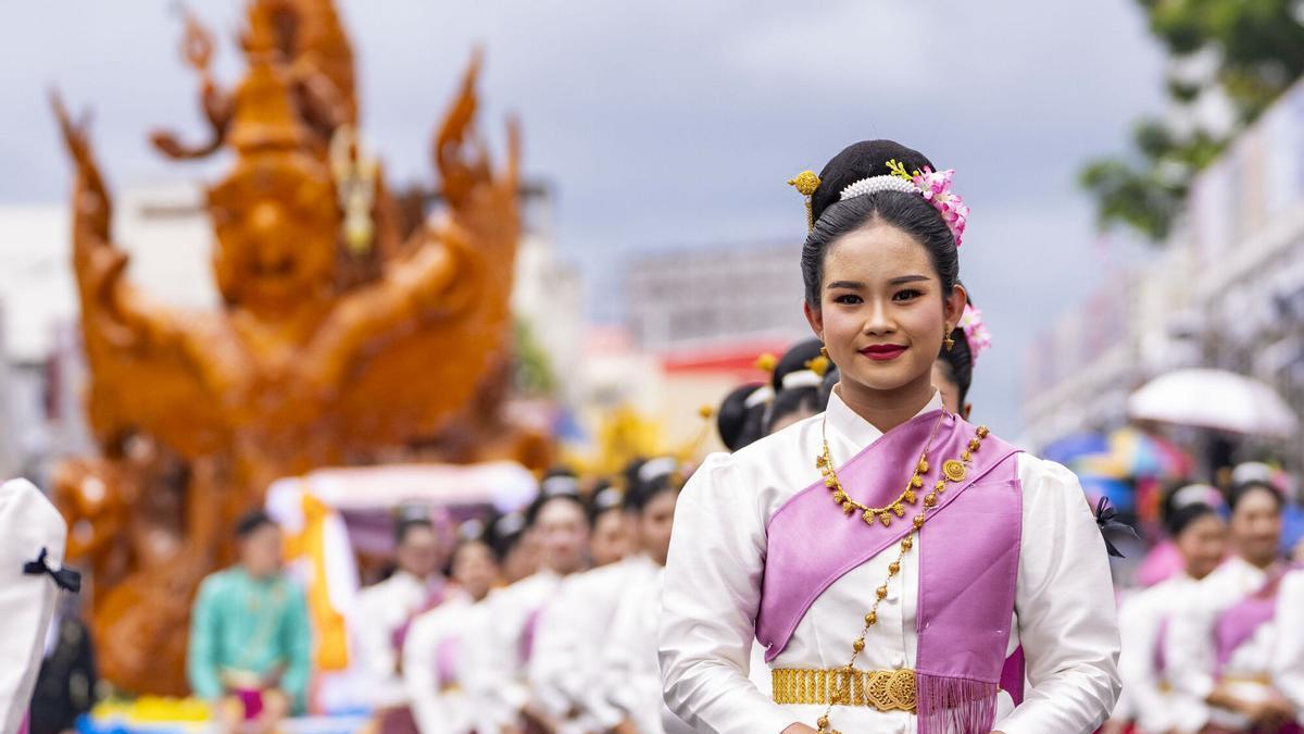Foto de archivo tomada el 29 de julio de 2026 durante el Festival de las Velas de Ubon Ratchathani.