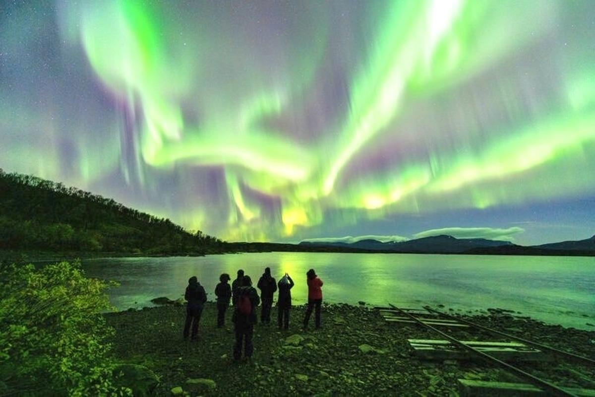 Otra imagen de una aurora boreal