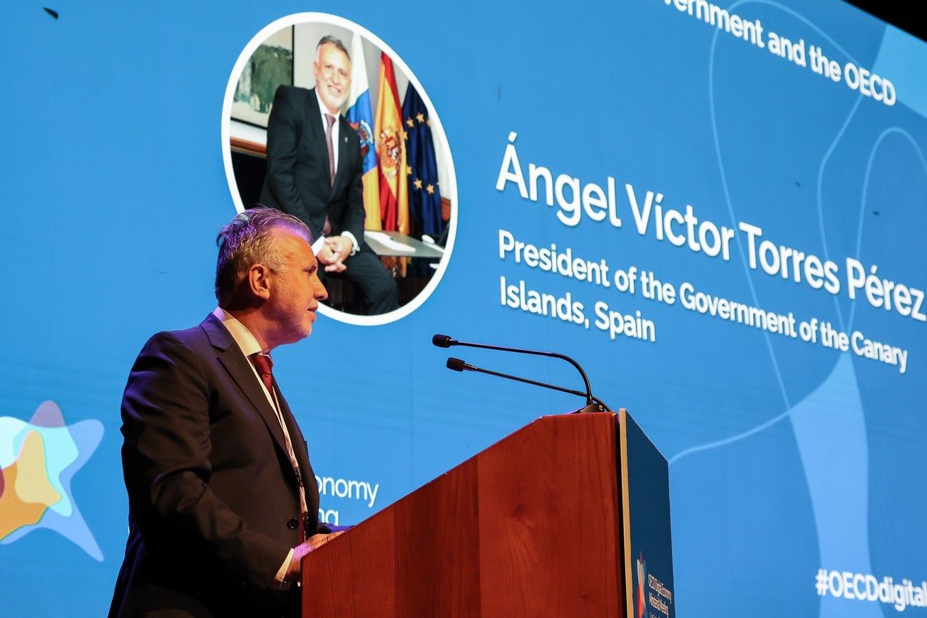 Ángel Víctor Torres inauguración de la Conferencia Ministerial de Economía Digital de la OCDE