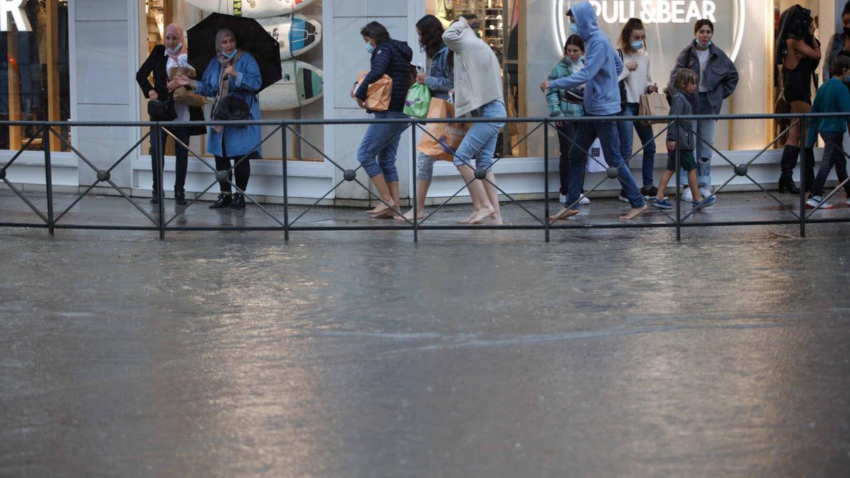 Imágenes de la lluvia en Ibiza