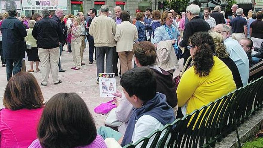 Concentración en Oviedo contra el aborto.