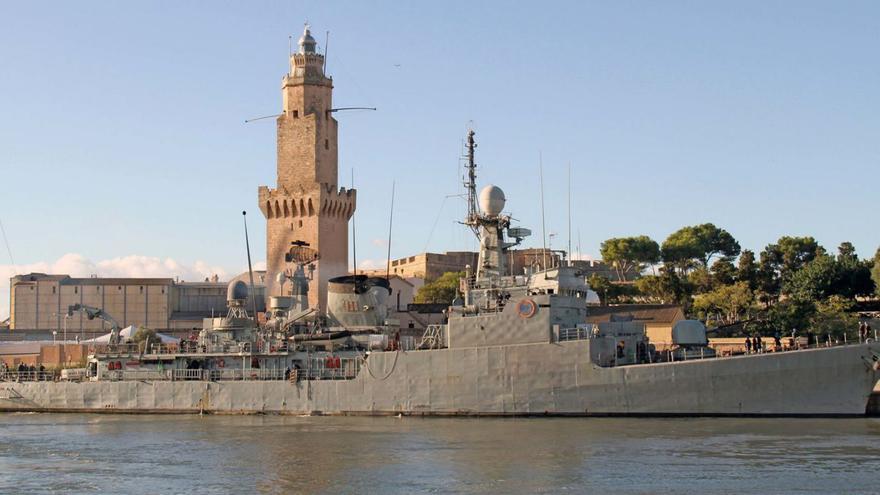 El buque de la Armada ‘Infanta Elena’, este miércoles en el puerto de Palma.