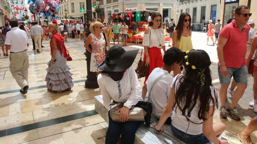 Ambiente en el Centro de Málaga.